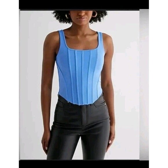 Express Body Contour Women's Size XL Baby Blue High Compression Corset NWT - Picture 2 of 9
